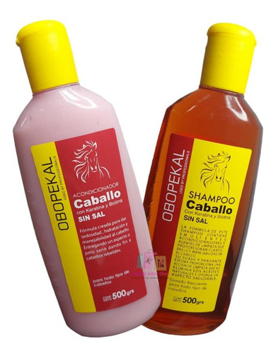 Pack Shampoo Y Acondicionador Caballo 500ml Obopekal 