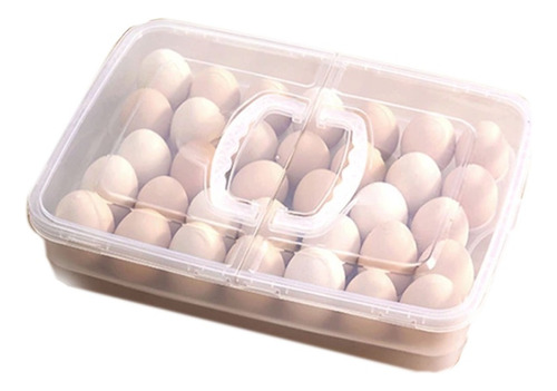 Caja De Almacenamiento Para 34 Huevos  Capacidad Asas