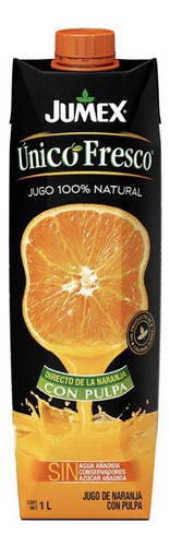Jumex Unico Fresco Paquete 6 Piezas 1 Litro Sabor Naranja
