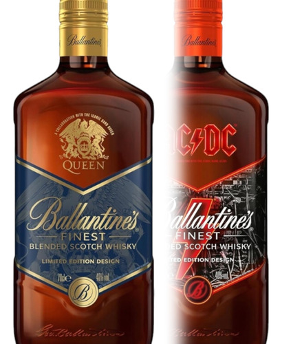 Whisky Ballantines  Ed Rock Queen / Ac Dc Original Importado