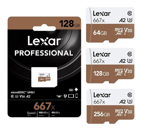 Lexar Microsd Tf Cartão De Memória Com 100mb/s -64gb