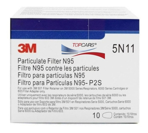 Prefiltro De Partículas N95 3m Caja Con 10 Piezas