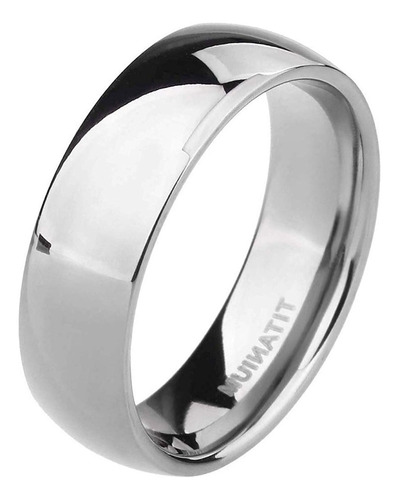 Anillo De Compromiso De Titanio Puro De 6 Mm Para Hombres