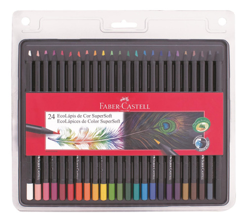 Lapices De Colores Eco Supersoft X24 Largos Faber-castell