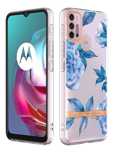 Carcasa Con Diseño De Flores Para Moto G60 G40 Fusion