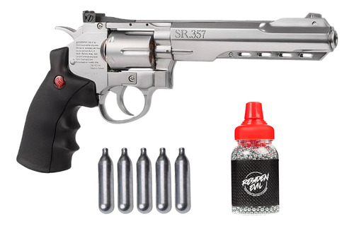 Revolver 357 Crosman Fullmetal Armas Pistolas + Regalos + Bbs + Co2 + Meses Sin Intereses