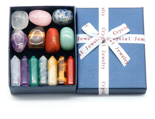 Kit Pedras Cristais Naturais Energéticas De 7 Chakras