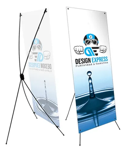 Pendón Porta Pendón Araña Con Diseño E Impresión 180x080cms
