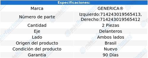 Par Contrachapas Puertas Del Volkswagen Worker 8-150 05-10
