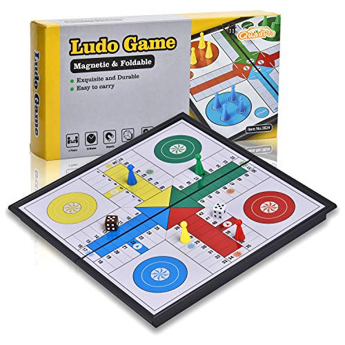 Quadpro Magnetic Juego De Mesa Ludo Con Tabla Plegable Juego