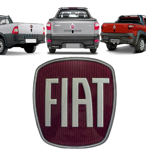 Emblema Tampa Traseira Fiat Strada 2008 Á 2019