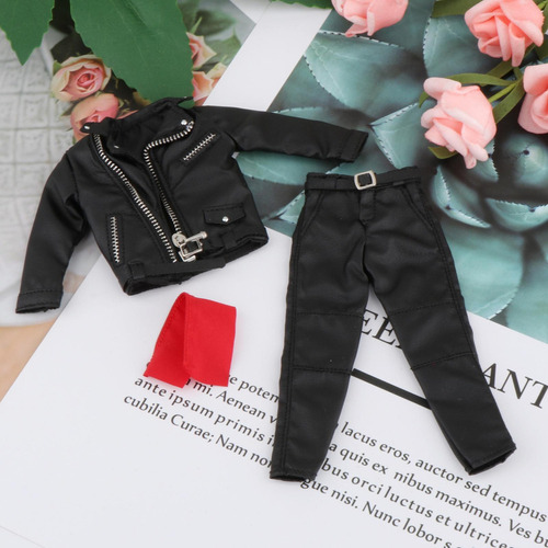 Figura A Escala 1/12, Conjunto De Chaqueta De Cuero Pu,