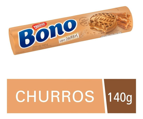 Biscoito Recheio Churros Nestlé Bono Pacote 140g