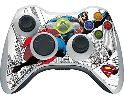 Dc Comics Superman Xbox 360 Controlador Inalambrico Skin Fly