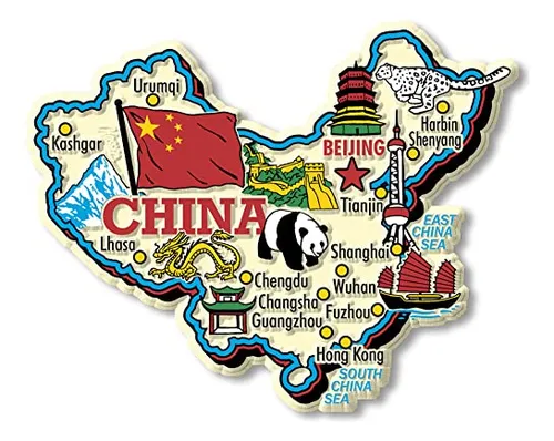 Imán Gigante Con El Mapa Del País De China De Classic Magnet
