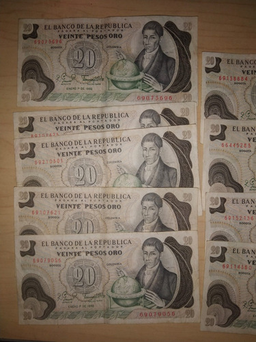 Billetes 20 Pesos Oro 1982