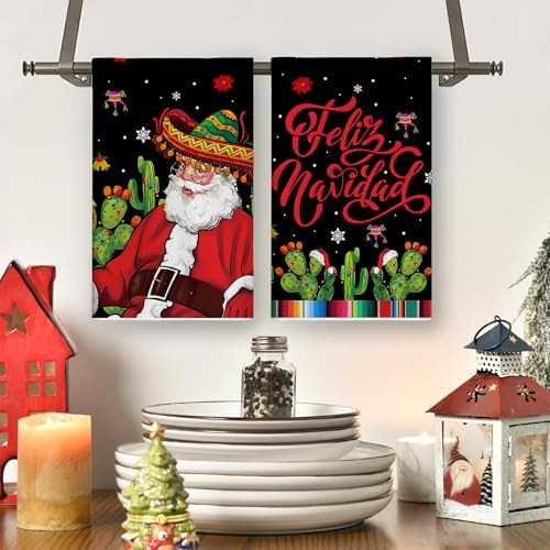 Toallas De Cocina Mexicanas Decorativas Para Navidad