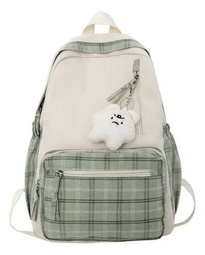 Mochila Campus Para Niñas, Bandolera Plaid Element