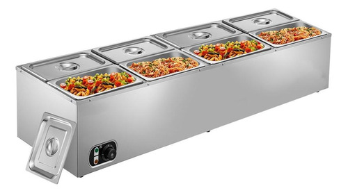 Réchaud Térmico Elétrico 8 Cubas Inox Buffet Banho Maria.