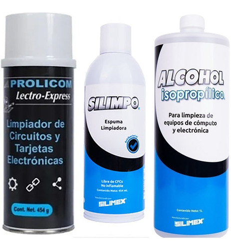 Kit Limpieza Espuma, Limpiador De Circuitos Y A. Isopropilic