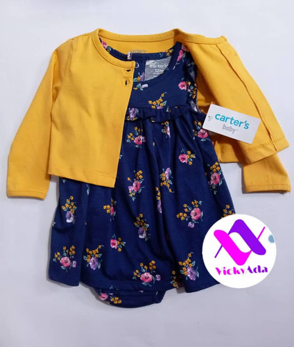 Conjunto Bebe Carter's 2 Piezas Niña Body-vestido Y Sweter