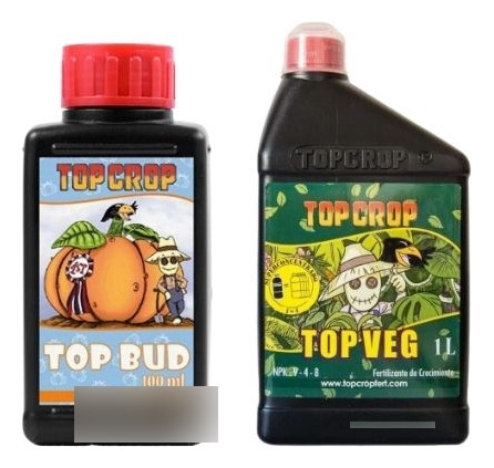 Combo Kit Fertilizantes Top Crop Top Bud 100ml + Top Veg 1l