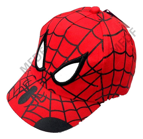 Mochila Preescolar Spider Man 3d Dibujos Animados+sombrero Color Rojo Mfdf