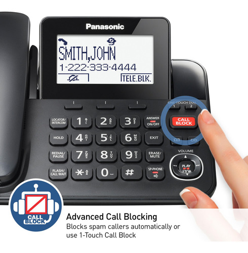 Teléfono Panasonic Kx-tgf852b Con Cable/inalámbrico Con Bloq