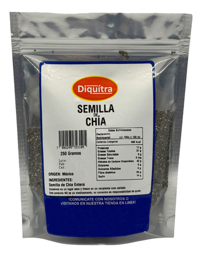 Semilla De Chía Granel Calidad Premium 250 Gramos