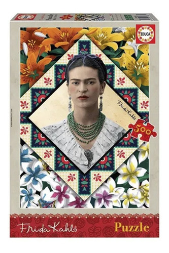 Imagen 1 de 6 de Puzzle Rompecabeza Educa Frida Kahlo 500 Piezas P/ Colgar Ax