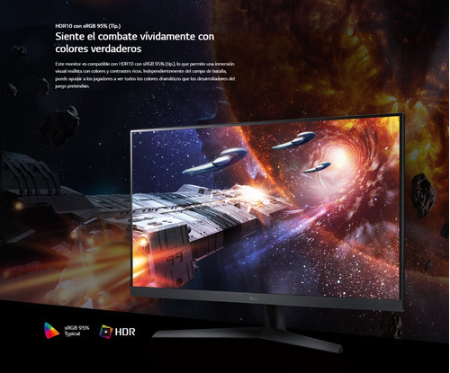 Monitor Gamer LG con pantalla de 31.5" 165Hz 127V y resolución Full HD