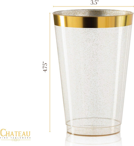 Vasos Desechables Chateau Vajilla Fina, 414 Ml, 100 Unid.