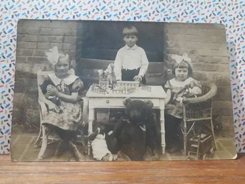 Fotopostal, Niños Con Juguetes, Bellstedt, Alemania, 1926