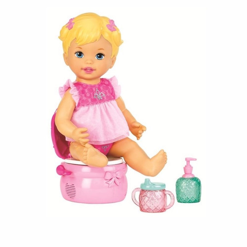 Imagen 2 de 7 de Muñeca Aprendiendo A Ir Al Baño Little Mommy Inodoro Sonidos