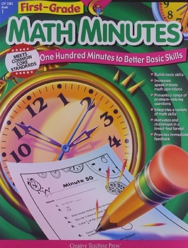 Creative Teaching Press Math Minutes Book, Grade 1.