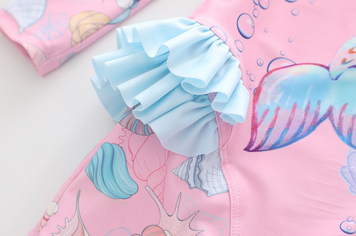 Traje De Baño De Manga Larga De Una Pieza Con Protección Con