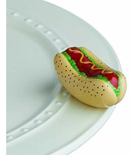 Nora Fleming Mini Pintado A Mano: Chicago Dog (hot Dog) A231