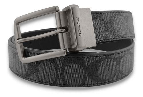 Cinturon Coach Signature Hombre Mujer Unisex Negro/hebilla Clasica M 110cm