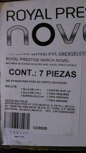 Imagen 3 de 6 de Royal Prestige Set 7 Piezas