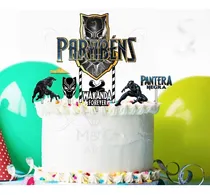Comprar Topo De Bolo  Pantera Negra Black Panther Wakanda Topper