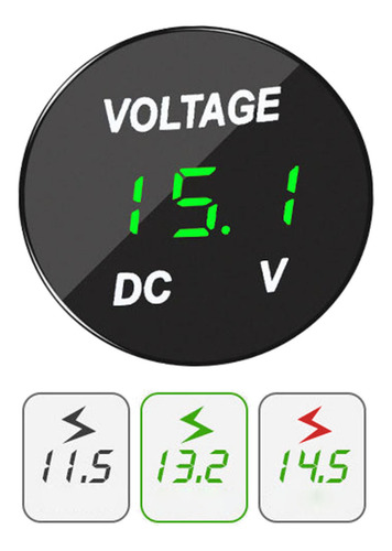 (r) Para Voltímetro Digital Led Dc 12 V-24 V Para Coche, Mot