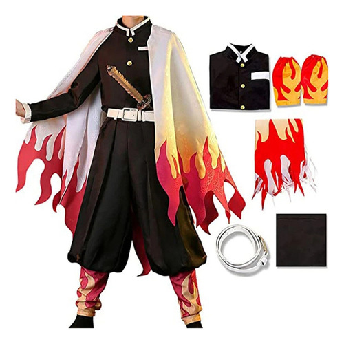 Rengoku Ky Demon Hunter Uniform Party Costume 1