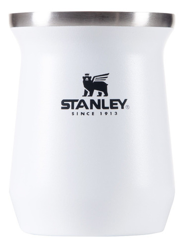 Mate Stanley Original Blanco Negro Acero Inoxidable X 1 Un