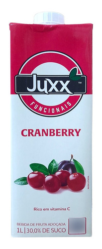 Suco Funcional Juxx Cranberry 1l Caixa Sem Glúten