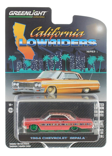 Chevrolet Impala Lowrider 1964 Special Rines 1:64 Greenlight