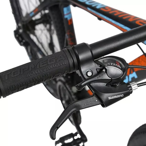 Bicicleta Mountain Topmega Sunshine R29 Aluminio Shimano 21v. Frenos A Discos Suspension Mtb Color Negro Tamaño Del Cuadro M