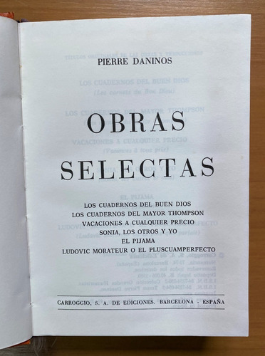 Pierre Daninos / Obras Selectas: Los Cuadernos Del Buen   C3