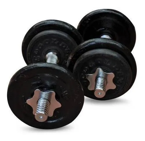 Set Pesas Cromadas 30kg - Cronos Life - Accesorios Gimnasio/Hogar