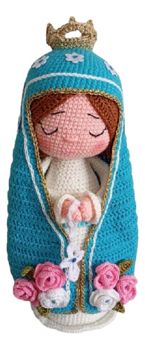 Virgen Amigurumi Tejida A Mano, Técnica Crochet Hermosa!!