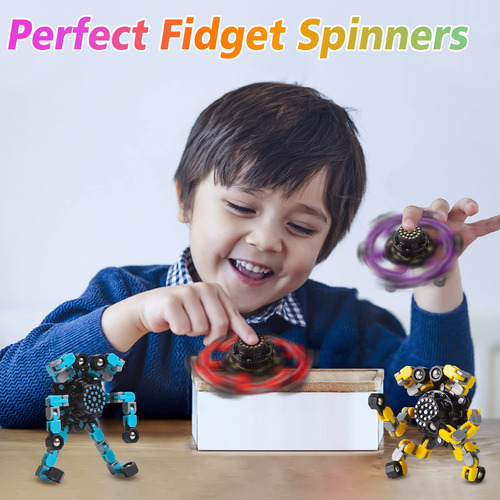 Fidget Spinners Transformables 4 Piezas Para Niños Y Niñas Red